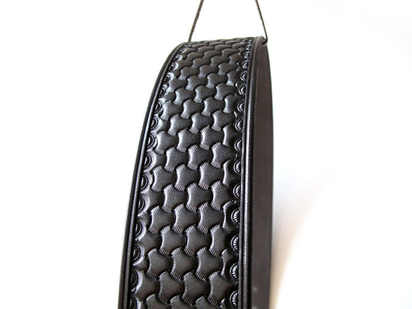 Tri-Weave Stamped Leather Guitar Strap