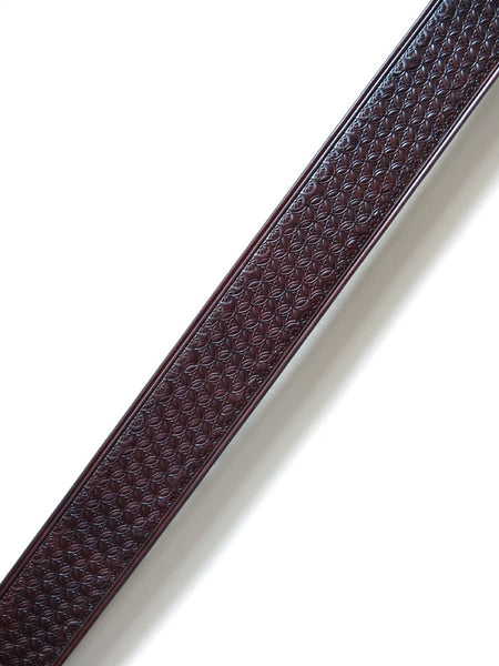 Box Stamped Leather Guitar Strap