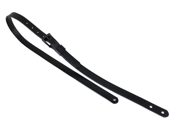 All-Black Buckle Back Skinny Guitar Strap