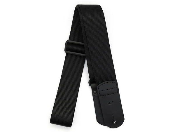 S1 Black Flat Nylon Guitar Strap