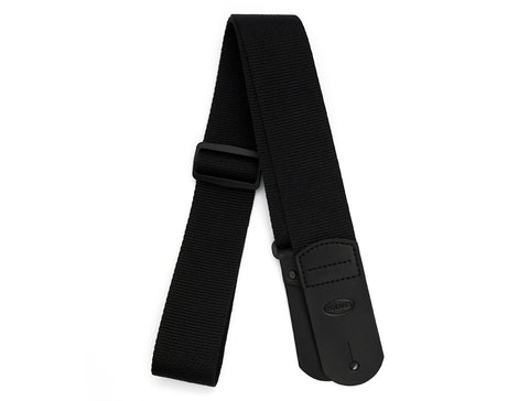 Straight Round End Leather Guitar Strap