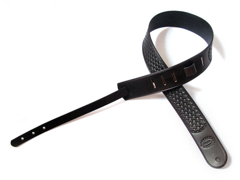 Tri-Weave Stamped Leather Guitar Strap