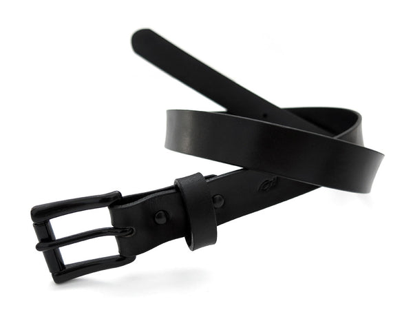 All Black Handmade Leather Belt